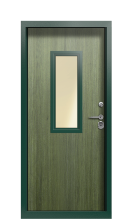 Дверь TermoPlus Ral 6005 Woodline Темно-зеленое 2748