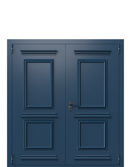 Входная дверь в коттедж с подсветкой TermoPlus Del Mare, Черный матовый