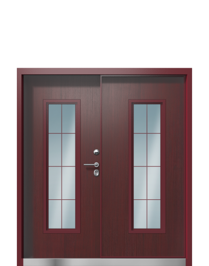 Дверь в коттедж TermoPlus Del Mare, Woodline Темно-красный