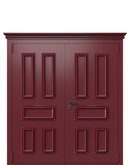 Дверь в коттедж TermoPlus RAL 3005, Decoline Бетон светлый