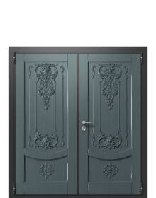 Дверь TermoWood Пепельный, Графитовое дерево вид снаружи