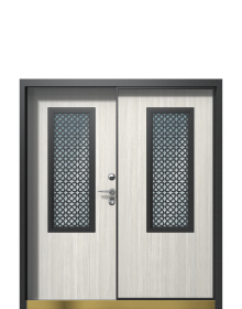 Дверь Termo Decoline Греческий платан, Woodline Белая Эмаль вид внутри