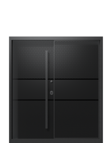 Дверь Termo Темный мрамор Глянец, Collori RAL 9005 вид внутри