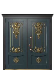 Дверь TermoWood Woodline Серый антрацит, Collori Слоновая кость вид снаружи