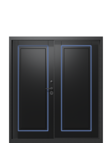 Дверь Termo Del Mare, Черный матовый вид внутри