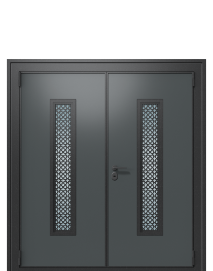 Дверь в коттедж TermoWood, Collori RAL 7043, Collori Слоновая кость