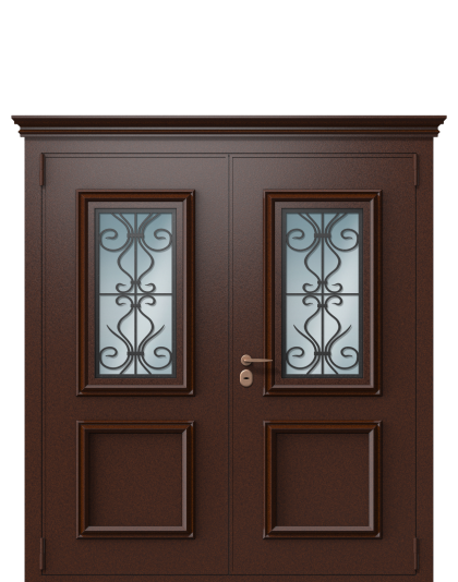 Дверь в коттедж TermoPlus Bronze, Decoline Греческий платан