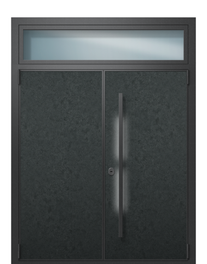 Дверь в коттедж TermoWood, Terma Черный Гранит, Collori Слоновая кость