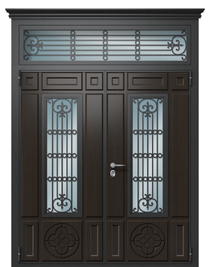 Дверь в коттедж TermoWood, Decoline Венге бонобо, Collori Слоновая кость