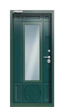 Дверь TermoPlus Ral 6028 Зелёное сукно 545