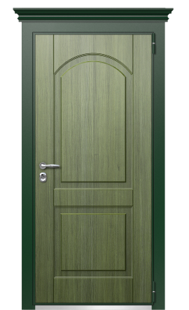 Дверь TermoWood Patina Тёмно Зелёное 422