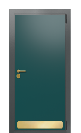 Дверь TermoWood Ral 7043 Зеленое сукно 1451