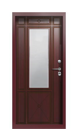 Входная дверь TermoPlus Ral 3005 Woodline Темно-красный 2499