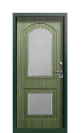 Дверь TermoPlus Patina Woodline Темно-Зеленое 2559