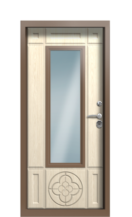 Дверь TermoPlus Ral 8025 Ванильный дуб 1218