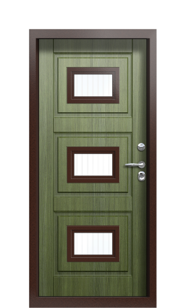 Входная дверь TermoPlus Silver Темно-зеленое 1428