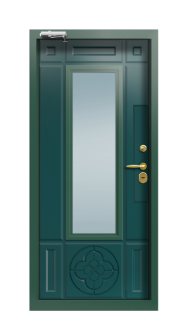 Дверь TermoPlus Ral 6028 Зелёное сукно 544