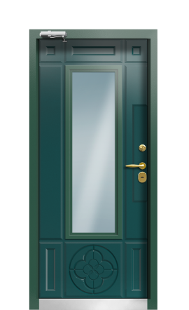 Дверь TermoPlus Ral 6028 Зелёное сукно 543