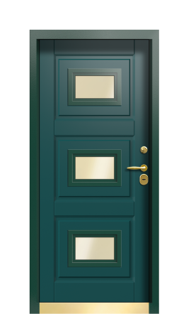 Входная дверь TermoPlus Patina Зеленое сукно 1103