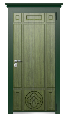 Дверь TermoWood Patina Тёмно Зелёное 312