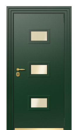 Входная дверь TermoPlus Patina Зеленое сукно 1103