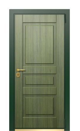 Дверь TermoWood Patina Тёмно Зелёное 136
