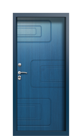 Дверь TermoPlus Woodline Темно-синяя Del Mare левая