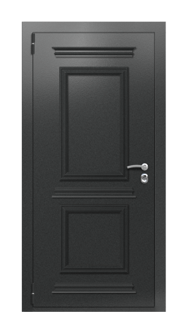 Дверь TermoPlus Terma Темный мрамор Багет I Silver левая 1000
