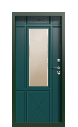 Дверь TermoPlus Patina Зелёное Сукно 987