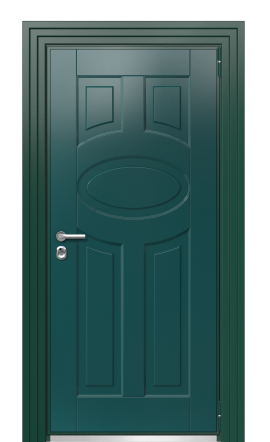 Дверь TermoWood Ral 6005 Зелёное Сукно 651