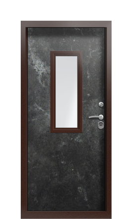Входная дверь TermoPlus Silver Черный гранит 1433