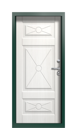 Дверь TermoPlus Ral 6005 Белое дерево 1251