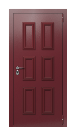 Дверь TermoPlus Ral 3005 Woodline Темно-красный 2734