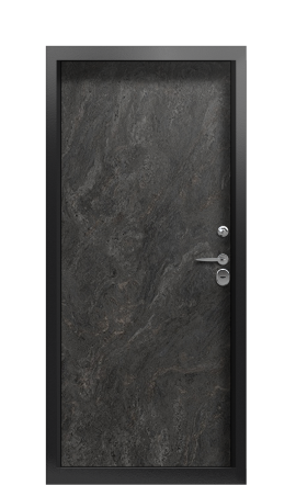 Дверь TermoWood Ral 9005 Terma Premium + Темный мрамор 2571