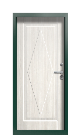 Дверь TermoWood Ral 6005 Белая эмаль 1283