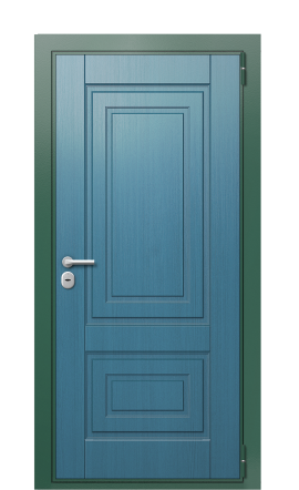 Дверь TermoWood Ral 6028 Серо-Голубая 670