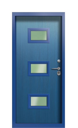 Дверь TermoPlus Ral 5005 Woodline Темно-синяя 2747
