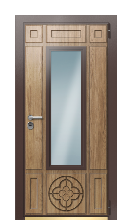 Дверь TermoWood Ral 8017 Грецкий Орех 432