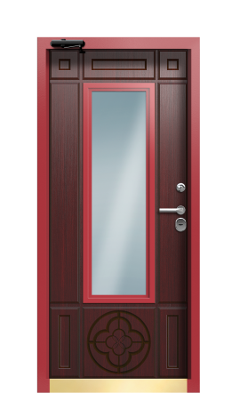Дверь TermoWood Ral 8017 Грецкий Орех 432
