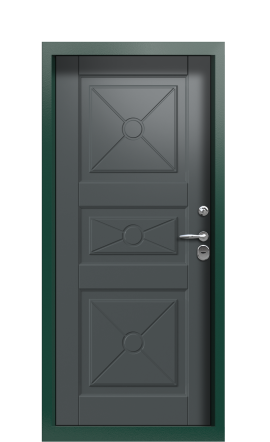 Дверь TermoWood Ral 6005 Ral 7043 1491