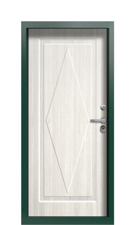Дверь TermoWood Ral 6005 Белая эмаль 1283