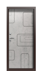 Дверь Termo Decoline Бетон темный D002 Бетон светлый D001 Tobacco левая 950 вид внутри
