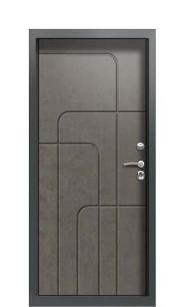 Дверь TermoPlus Decoline Premium Бетон темный D002 Ral 7043 правая 1000