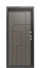 Дверь Termo Decoline Premium Бетон темный D002 Ral 7043 правая 950 вид внутри