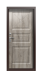 Дверь Termo Decoline Бронзовая лиственница Арктическая береза C003 Tobacco левая 950 вид внутри