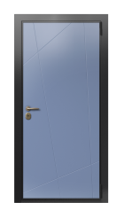 Дверь TermoWood Ral 9005 Ral 5014 697 вид снаружи