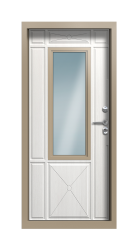 Дверь Termo Ral 3031 Decoline Милк Остекление вид внутри