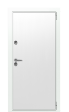 Дверь TermoWood Белый глянец Белый глянец вид снаружи