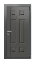 Дверь TermoWood Ral 7043 Черный гранит 1025 вид снаружи
