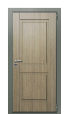 Дверь TermoWood Ral 7009 Пепельный 1282 вид снаружи